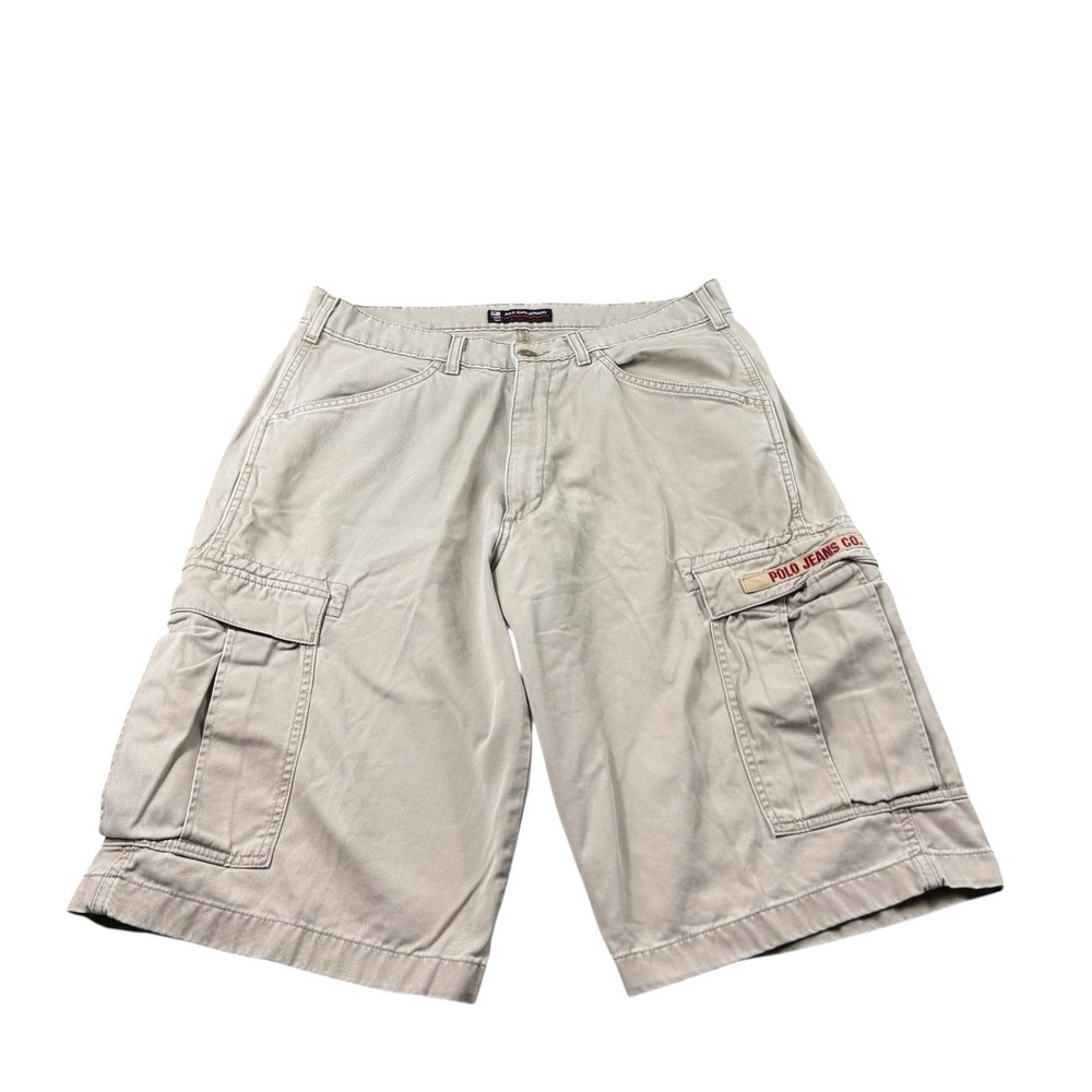 Polo Ralph Lauren Jeans Co Brown Cargo VTG Y2K Freighter Shorts Mens 33